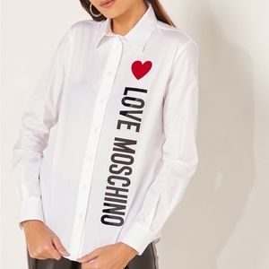 Authentic LOVE MOSCHINO Button Down Shirt Women. Size US4